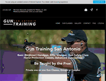 Tablet Screenshot of guntrainingsanantonio.com